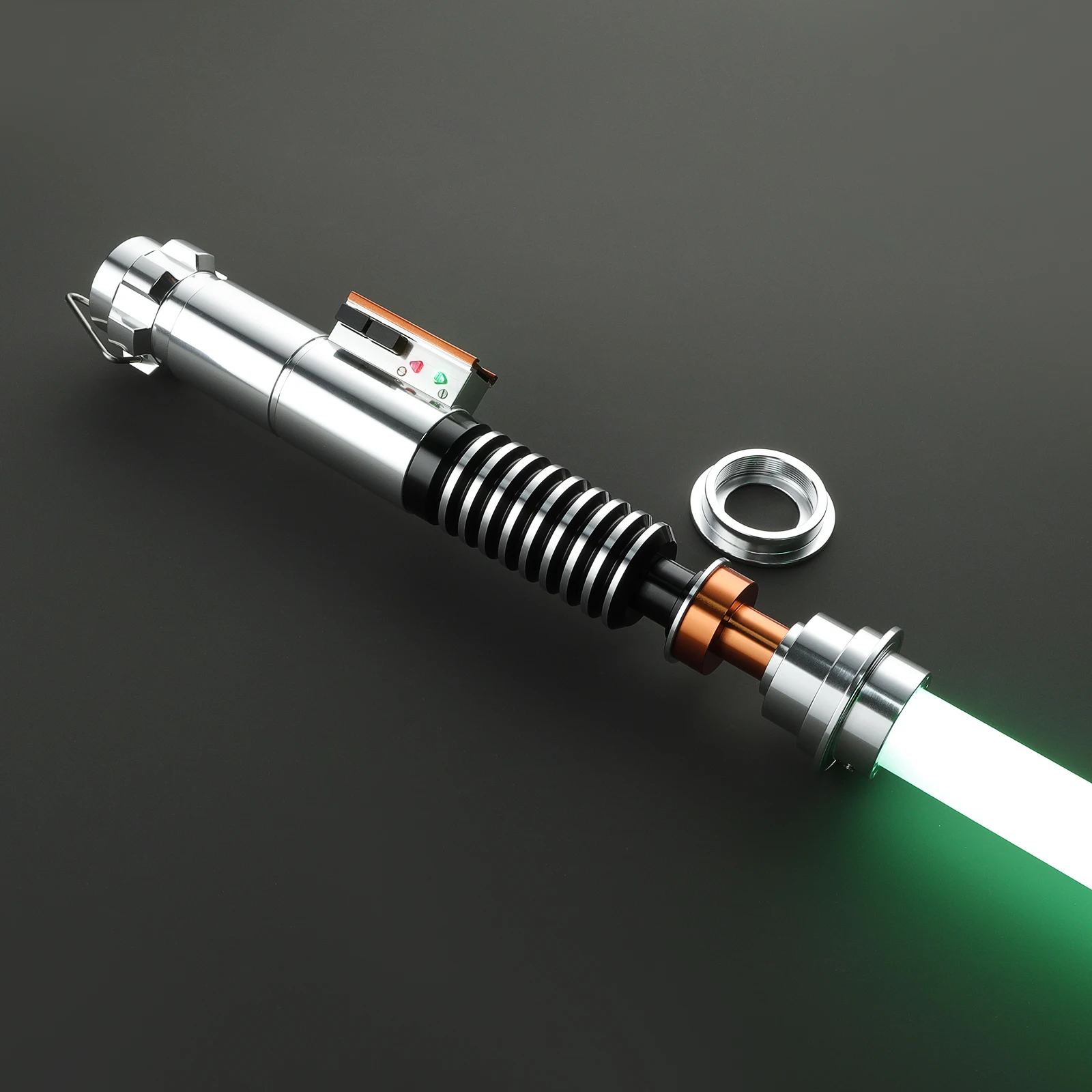 DamienSaber Luke Lightsaber Heavy Dueling Light Saber Sensitive Smooth Swing Metal Handle Laser Sword Bluetooth with 34 Fonts