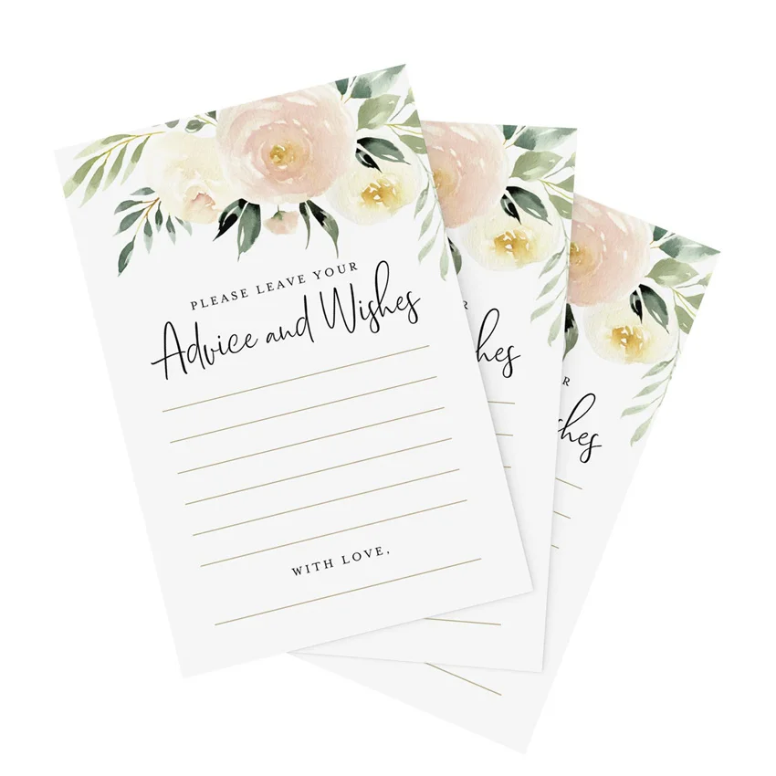 10/20Pcs Thank You Cards Flower Wedding Place Setting Card Event decoration card Writable 10*15CM Wedding party Decoration