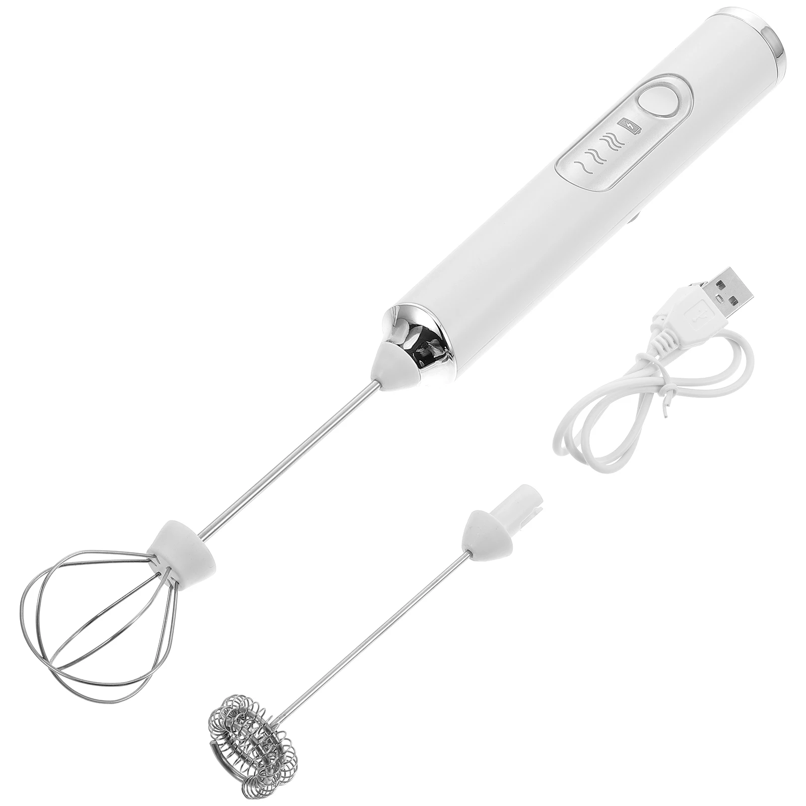 

H held Electric Whisk Milk Frother Coffee Stirrer Stainless Steel Egg Beater Portable Mixer for Home Bars Picnics Parties