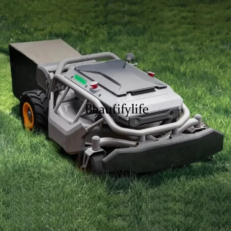 f182 Customized Remote-Control Robotic Lawn Mower with Sensor Slope Control S1 2WD 21'' Battery Suitable for Farm Lawns