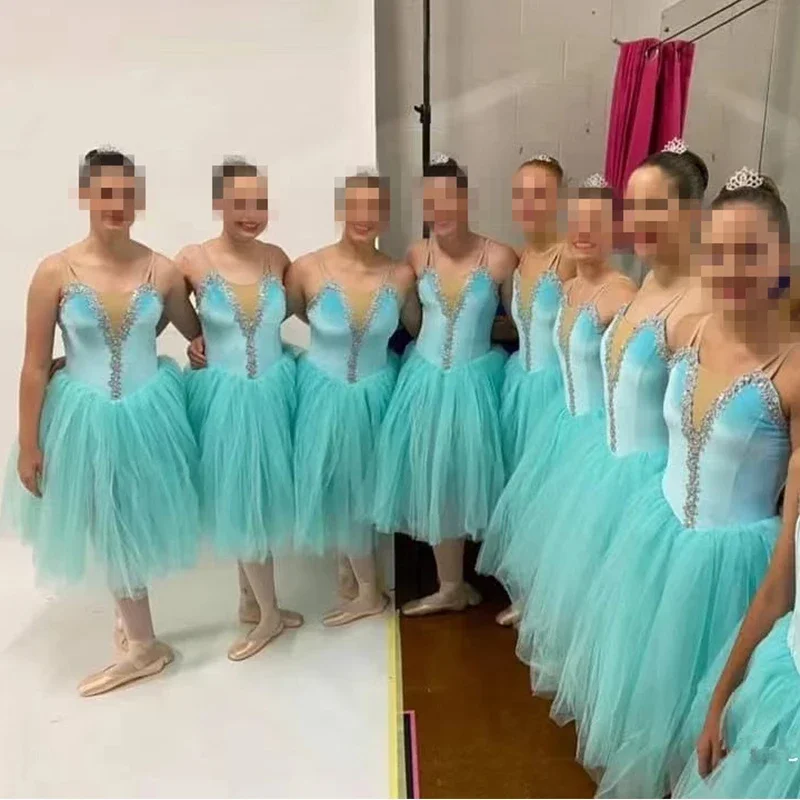 فستان باليه توتو للفتيات ، ملابس جمباز ، فساتين بيضاء طويلة ، زي رقص الأميرة راقصة الباليه ، فستان حفلة عيد ميلاد