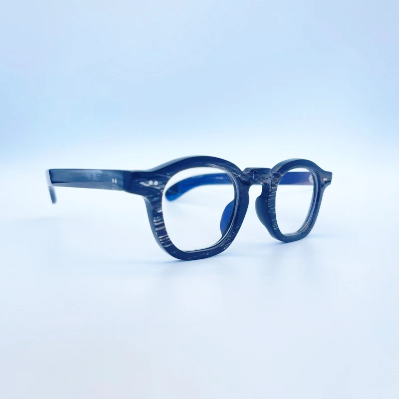 Eyeglass Frames Women Men Square Unique Handmade Natural Horn Prescription Eyeglass Frames Luxury Clear Optical Eyewear