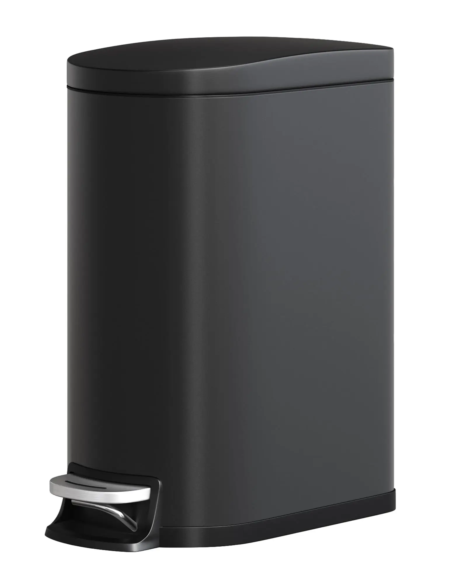 

13 Gal/50 L Stainless Steel Kitchen Trash Can with Lid,Rustproof Garbage Can,Stainless Steel Step-on Trash Bin With Inner Bucket