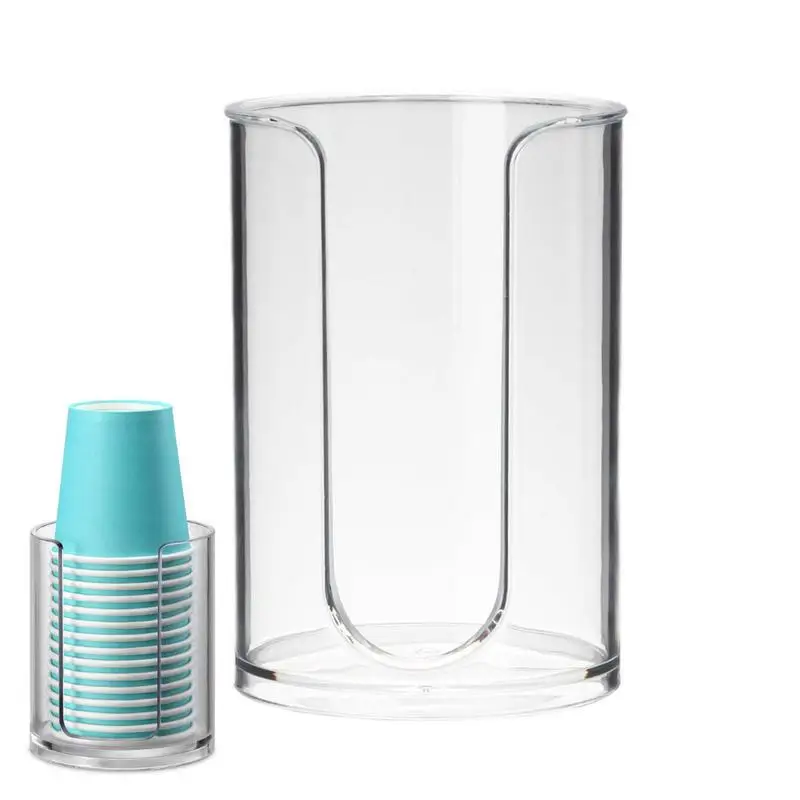 Bathroom Cup Dispenser Durable Clear Mouthwash Cup Holder Small Paper Cup Dispenser For Bathroom Vanity Countertops Makeup Table