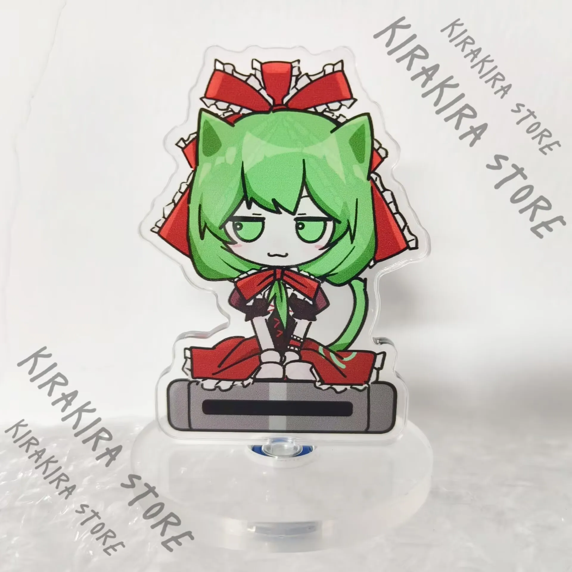 Touhou Project Kagiyama Hina Segnale rotante in piedi Versione Q Adorabile supporto per cartoni animati Portachiavi Mini Decorazione acrilica Kawaii