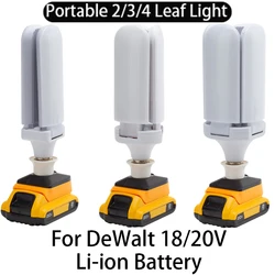 Lampe de travail LED sans fil pliable pour DeWalt, lame de ventilateur, batterie Eddie ion, lumière du jour, camping familial, lampe de voyage en plein air, portable, 18 V, 20V