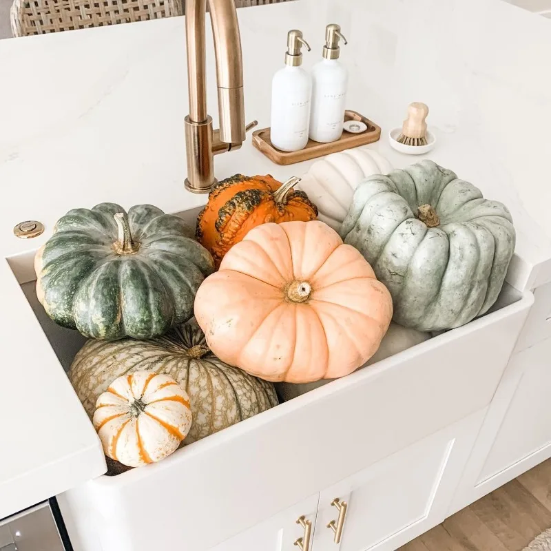 Retro Semi-embedded Kitchen Ceramic Sink Single Sink Kitchen Under Counter Basin Amoy Vegetable Basin Dishwashing Sink