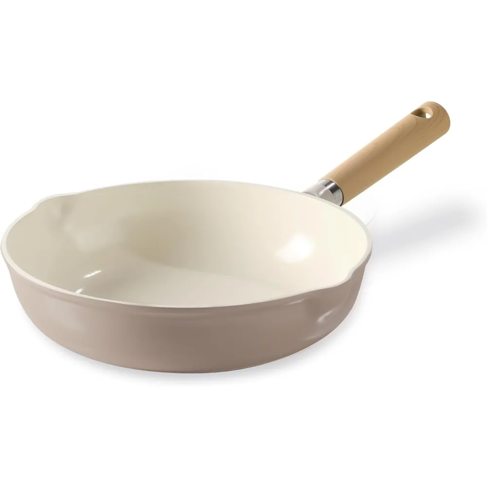 

Керамическая сковорода, сковорода с антипригарным покрытием, сковорода шеф-повара, здоровая и не содержит PFOA/PFAS, индукционная сковорода