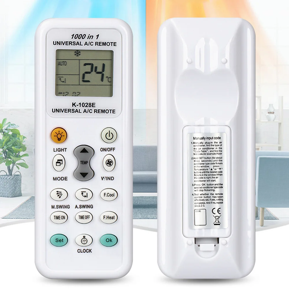 

Universal LCD A/C Muli Remote Control RC 433 mhz Frequency for Air Condition Conditioner Simple Operation K-1028E Dropshipping