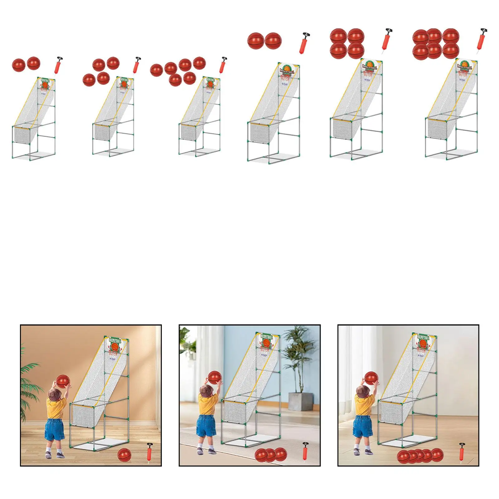 مجموعة ألعاب كرة السلة للأطفال، لعبة تفاعلية سهلة التجميع، ألعاب رياضية