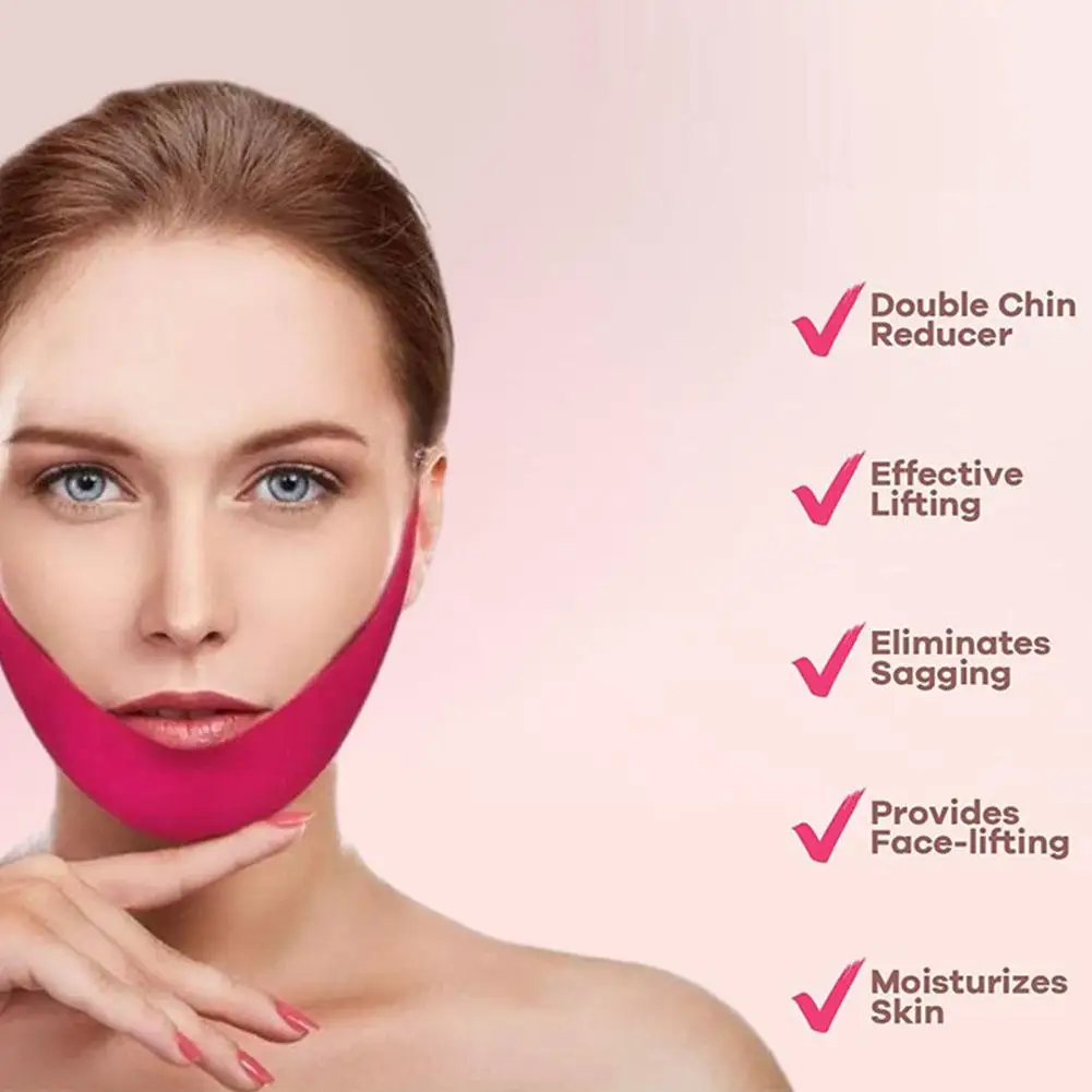 Chin Lift V Line Patch Face Slimming Patch guancia riutilizzabile Double Face Shape Massage Face Chin Strap Belt Up riduce le donne B7O9