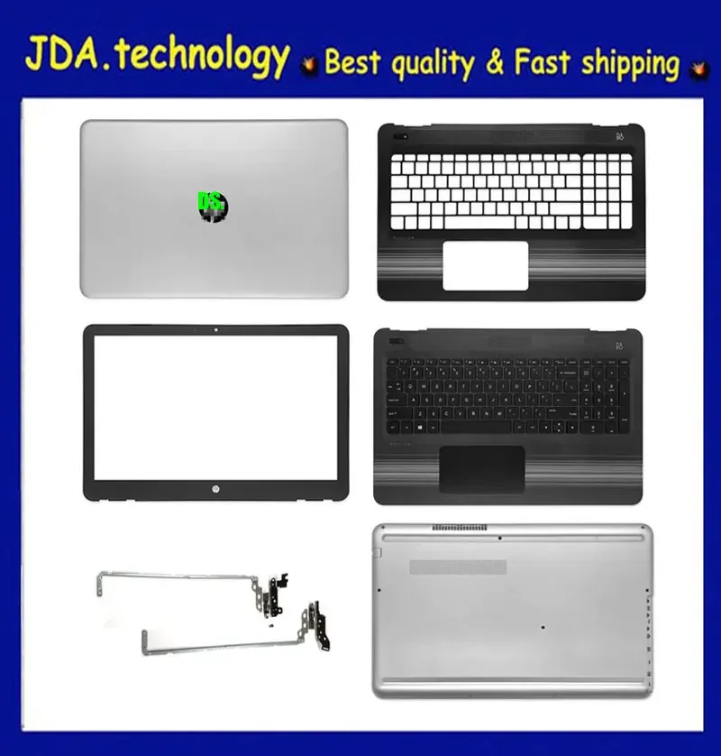 New for HP PAVILION 15-AU 15-AW 15-AL TPN-Q172 TPN-Q175 LCD Back cover (Silver) /LCD bezel /Hinge set /Upper Cover /Bottom case