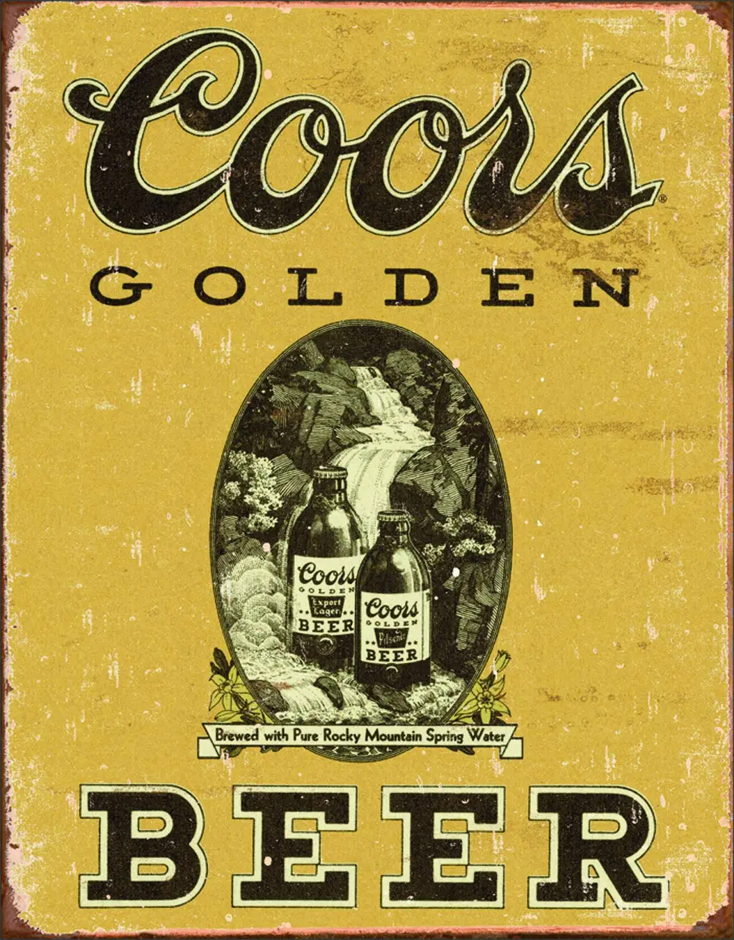Poster Discount COORS Golden Vintage Tin Sign,