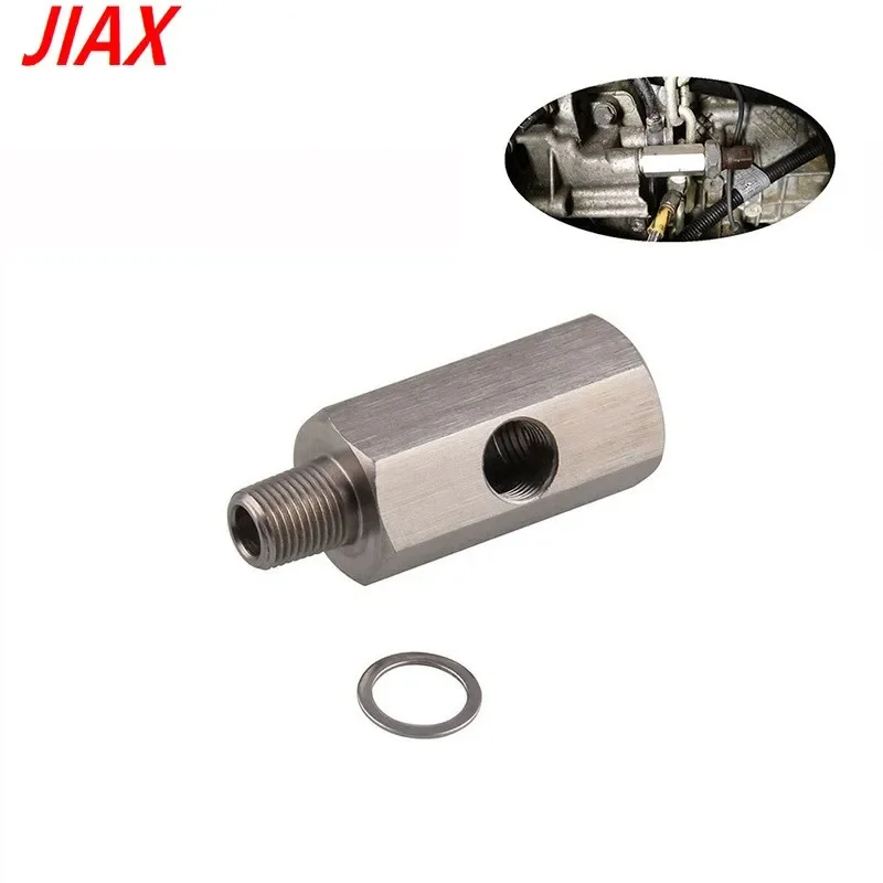 เซนเซอร์วัดความดันน้ำมันที M10x1.5กับ M10x1.5อะแดปเตอร์ด้านข้างเกจสายป้อนเทอร์โบตัวเมีย1/8NPT