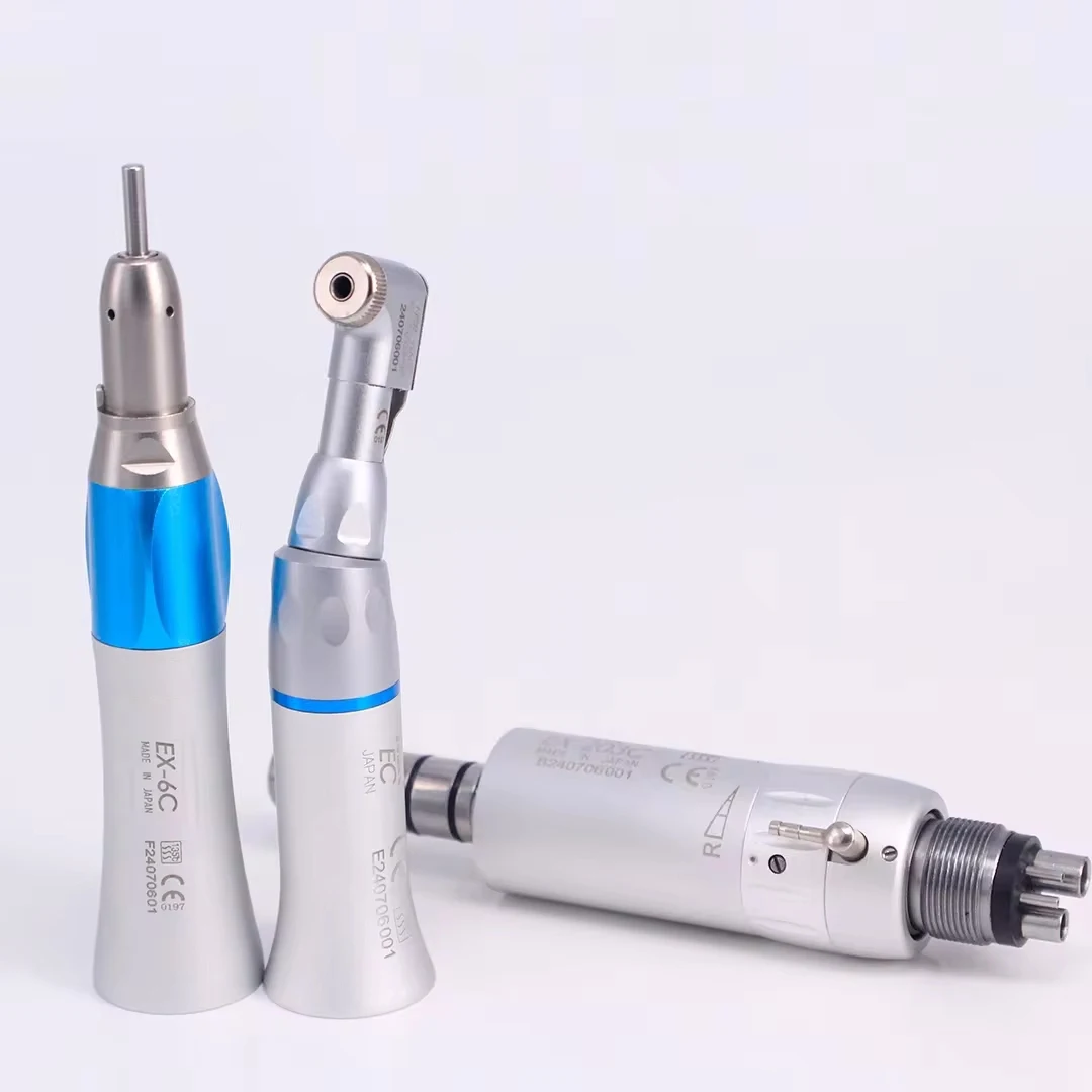 EC EX-6CEX-203C Dental 1:1 Direct Drive Contra Angle Low Speed Handpiece Dentistry Against Contra Angle Polishing Tools