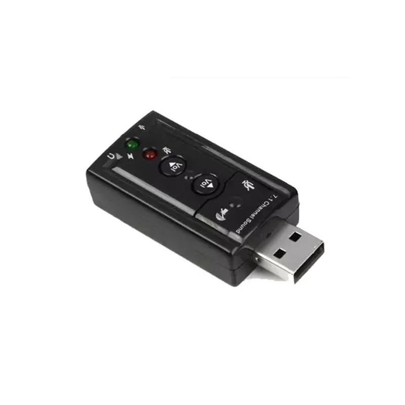 3D External 7.1 CH Channel USB Audio Sound Card Mic Adapter Speaker 3.5mm Jack Stereo Headset