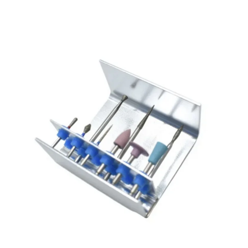 حامل أزيز الأسنان عالي السرعة ومنخفض السرعة لأداة العناية بالفم الطويلة صندوق معدني للتطهير 12 فتحة