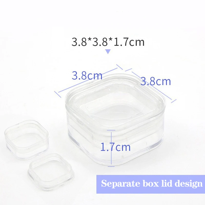 1000PCS/Carton 1Inch Clear Dental Box with Film High-grade Denture Storage Case