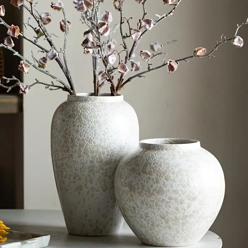 Large Elegant Ceramic Vase - Decorative Jar, Tabletop Floral or Garden Vase - Lightweight, Perfect for Indoor/Outdoor Home, view 4
