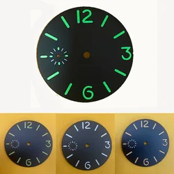 36mm Watch Dial Green Luminous Watch Face Insert Parts for ETA6497/ Seagull ST36 Movement Watch Accessories Repair Parts