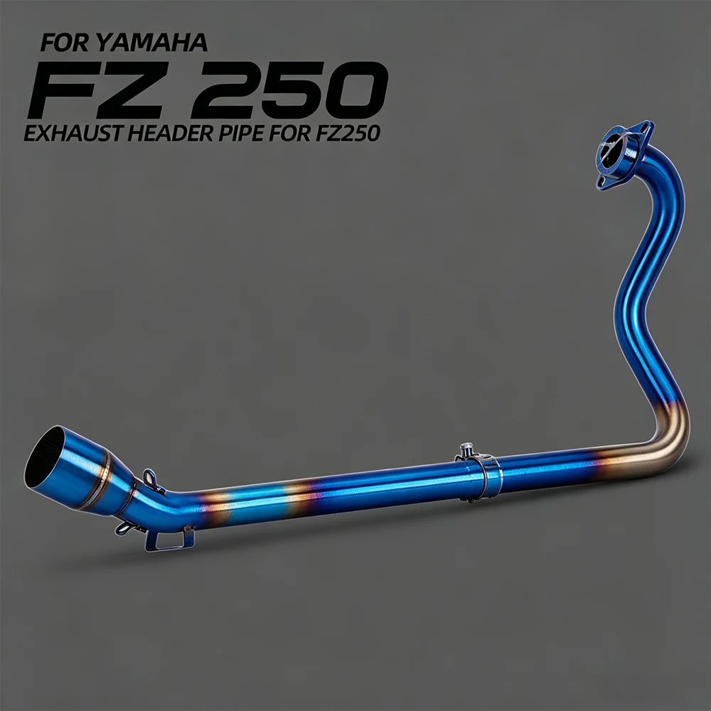 Kit de escapamento frontal FZS250 para Yamaha FZ250 FZS250 FAZER 250 S250 51MM, coletor de escape para motos de rua.