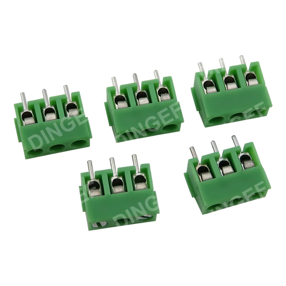 10PCS KF396 3.96mm Pitch 2P/3P connector green screw type PCB terminal block Spliced MG/KF396