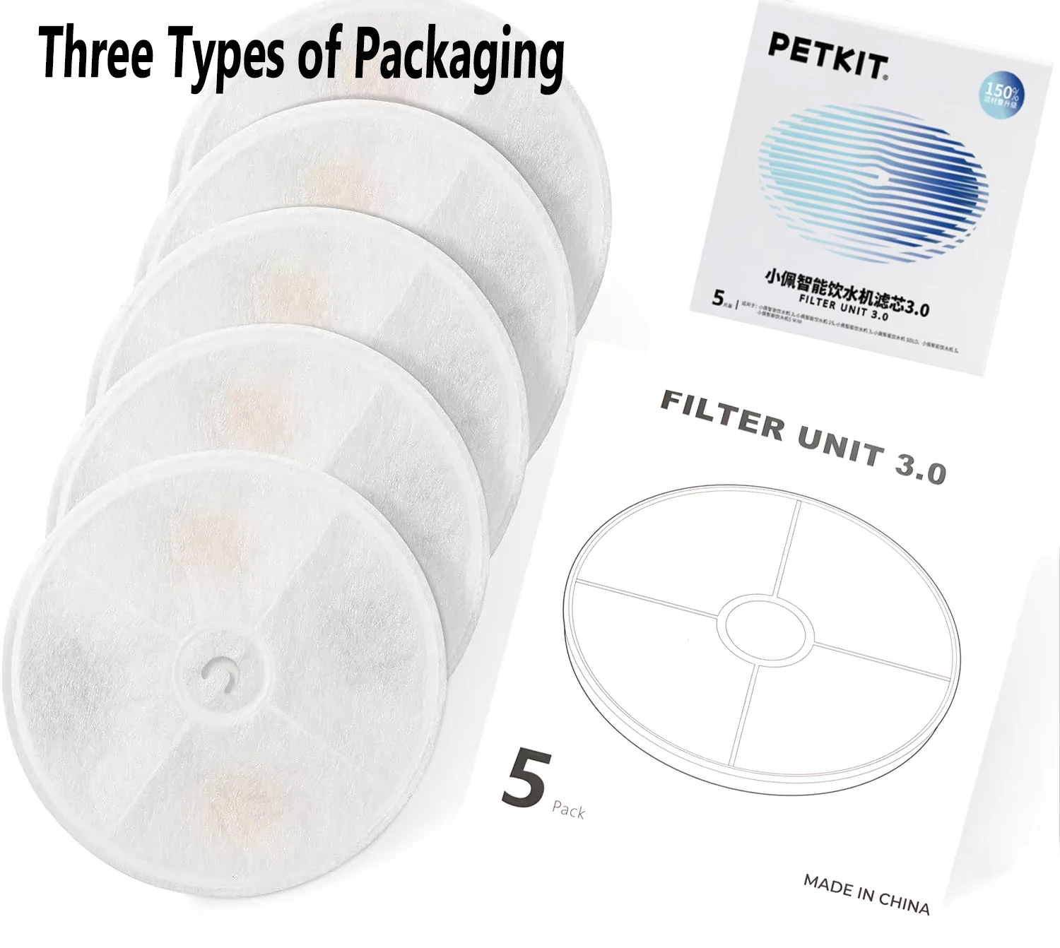 

PETKIT Pet Automatic Feeder Filter Cat Water Fountain 5PCS Filter 3.0 Cat Health Water Fountain Replacement Filters Pet Supplies