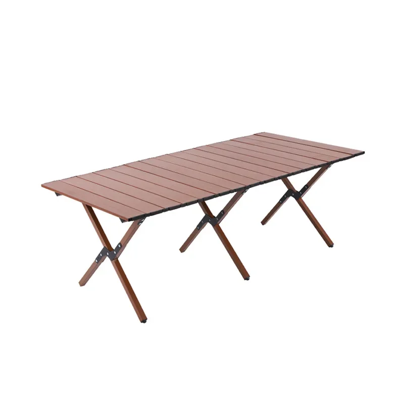 Hooki Outdoor Egg Roll Table Folding Table and Chair Portable Camping Equipment Picnic Table and Chair Set Beech Pine Folding Ta