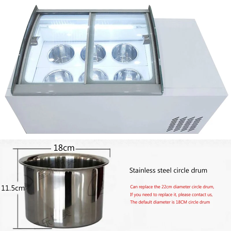 Deep Freezer Cola Ice Cream Chest Freezers Commercial Sliding Glass Door Gelato Display