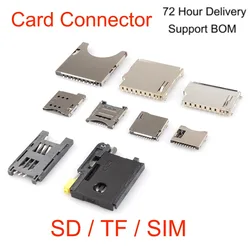 마이크로 SD TF 카드 소켓 SD 메모리 카드 슬롯 소켓, 마이크로 SIM 7 핀 나노 SIM 6 핀 커넥터 소켓, 소형 카드 슬롯 휴대폰 데크