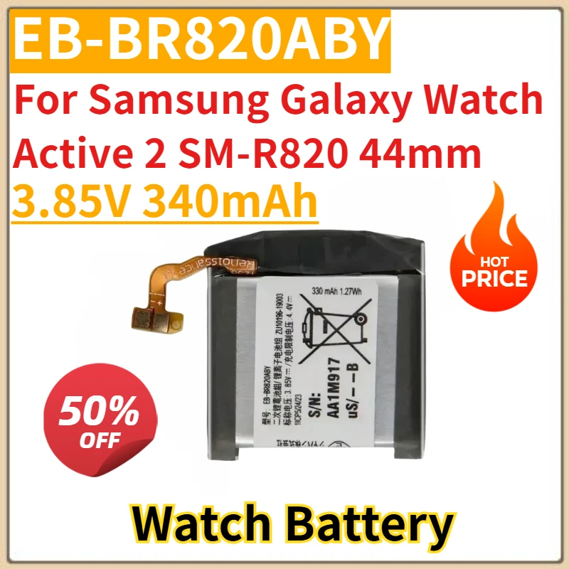 

New Replacement Watch Battery 3.85V 340mAh EB-BR820ABY For Samsung Galaxy Watch Active 2 SM-R820 44mm