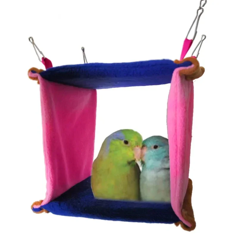 

Warm Coral Fleece Hamster Hanging House Hammock Cotton Cage Double layer Sleeping Nest Bed For Small Pet Rat Hamster hedgehog