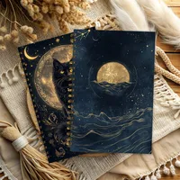 Moonlit Cat Notebook, Journal, Blank Lined Pages, Ideal Gift for Note-Taking, Inspiring for Men and Women, Perfect for Students