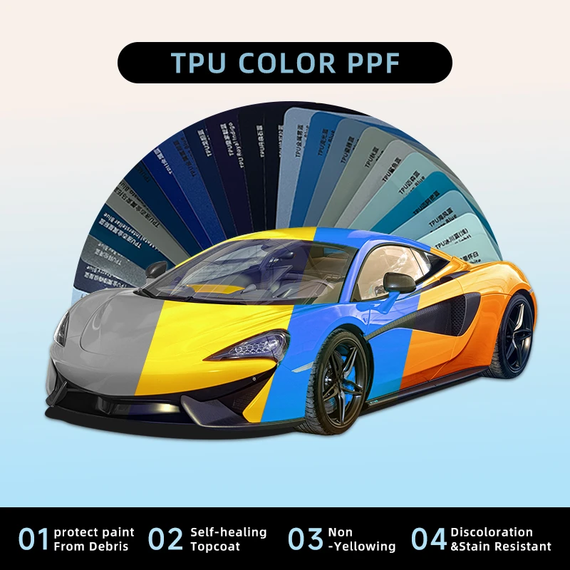 High Quality 8MIL Photochromic Matte Gradient Color Changing Car Wrap Film Rolls