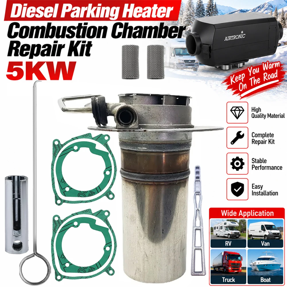 5KW Air Diesel Parking Heater Combustion Chamber+Repair Kit for Car Truck VAN - Burner Heater System for Vehicle Use