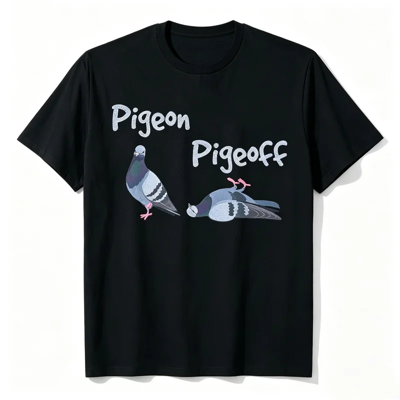 Funny Multiple Bird Lovers Graphic T-shirt  Pigeon Pigeoff Bird Birdwatcher Tee  Vintage Cute  Unisex Summer Streetwear Y2k Top