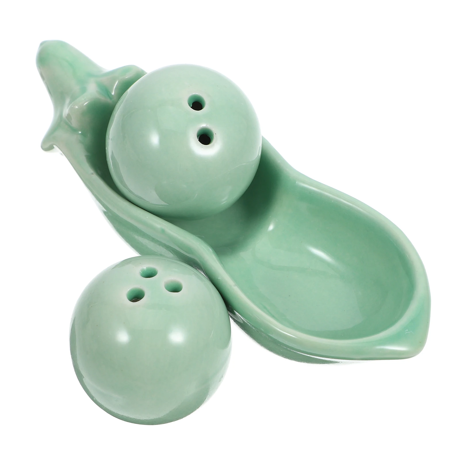 

Ceramic Pea Shaped Salt Pepper Jar Cute Kitchen Decor Mexican Chili Decoration Compact Spice Container Seasoning Bottle