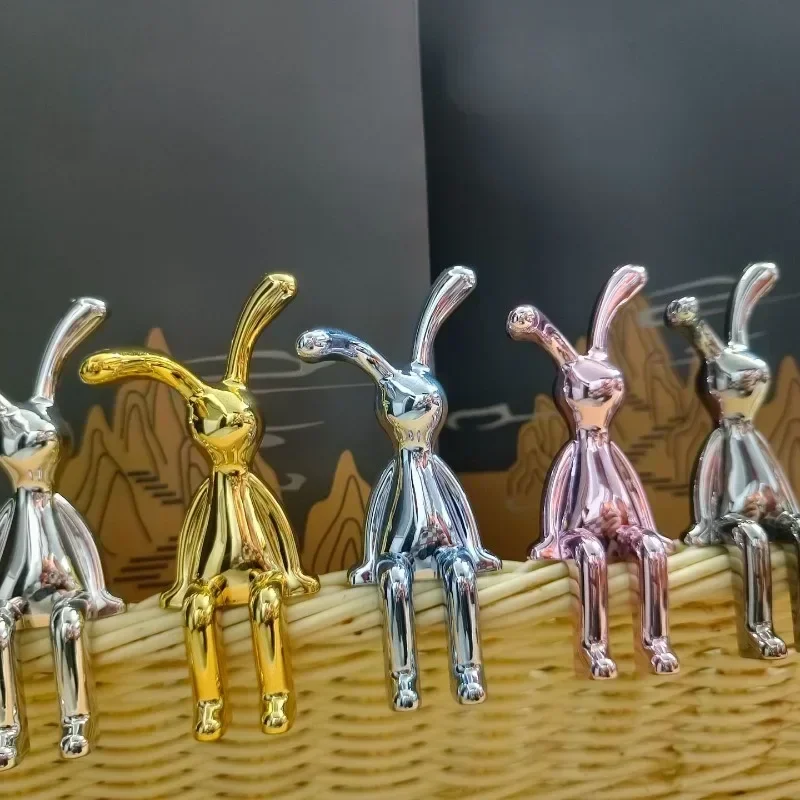 2PCS Long-Eared Rabbit Cartoon Decoration Accessories Living Room Bedroom Car Decoration Desktop Decorative Ornamet