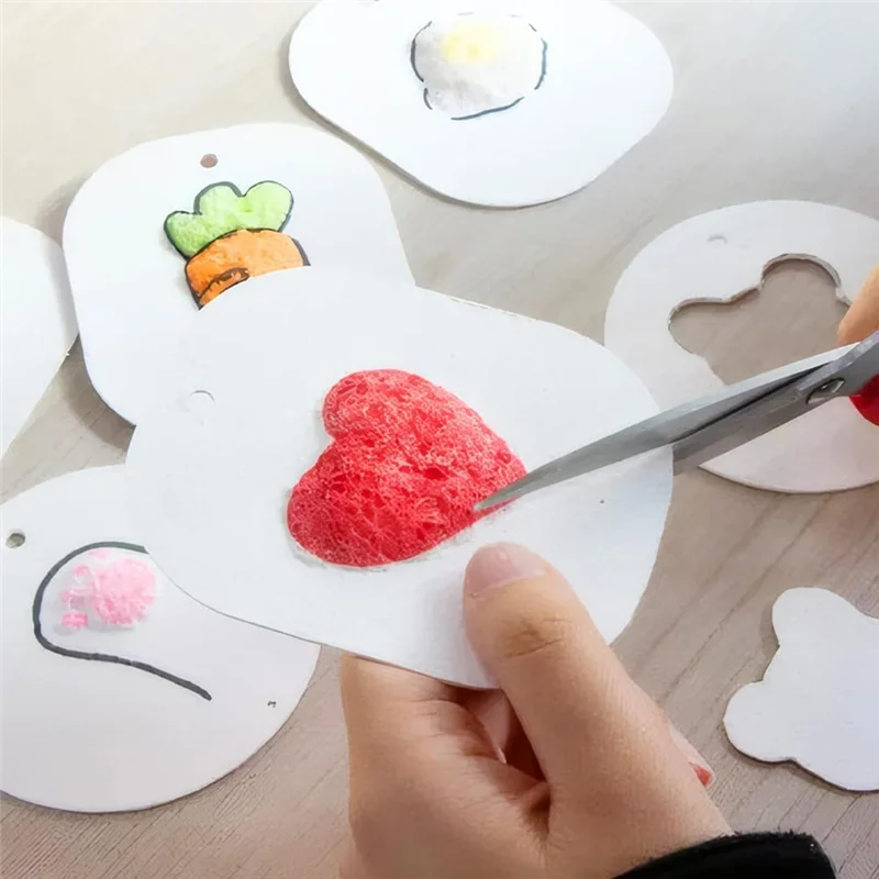 A74E-Magic Foam Texture Paper, DIY 3D Foam Painting Art Kit mit Wasserstiften, 3D-Zeichnung Magic Canvas Sponge für Acryl
