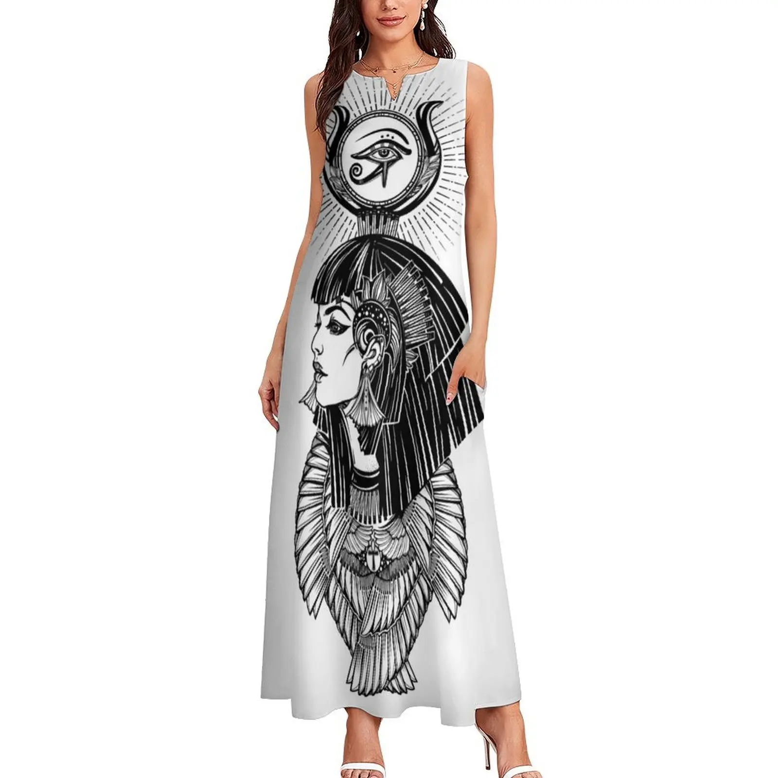 God Horus Long Dress Women's summer dresses Clothing female dresses for women 2025