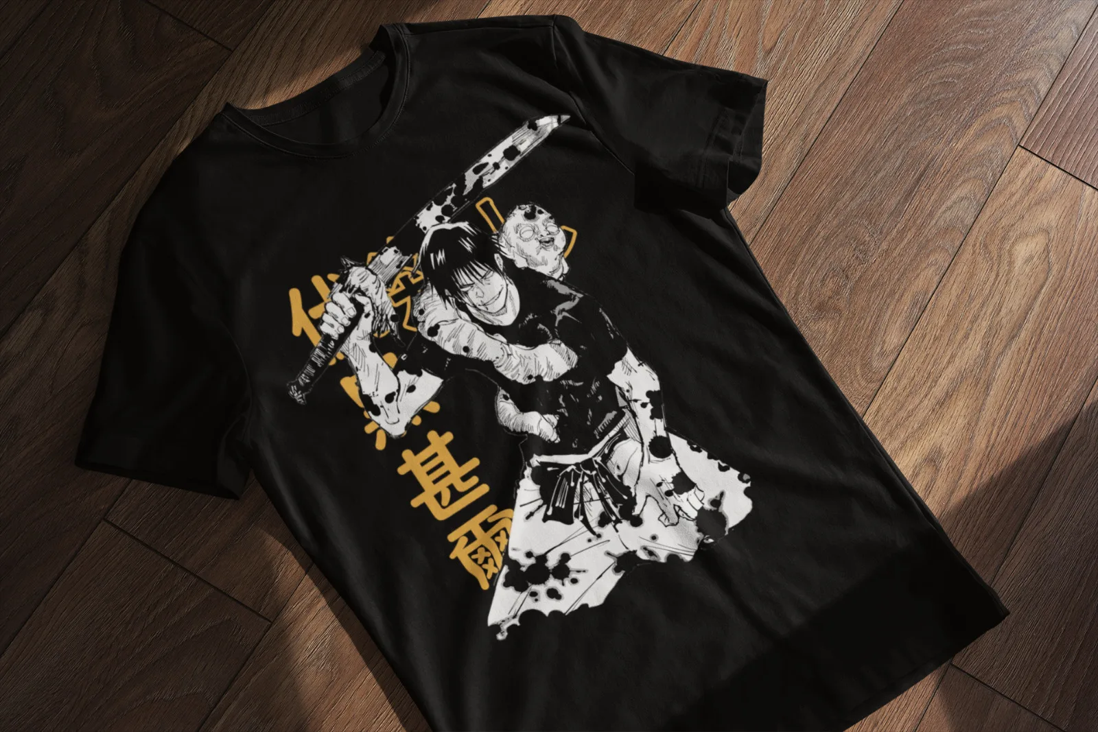 

Jujutsu Kaisen Fushiguro Toji T-shirt Anime Horror Black White Short Sleeve Tee