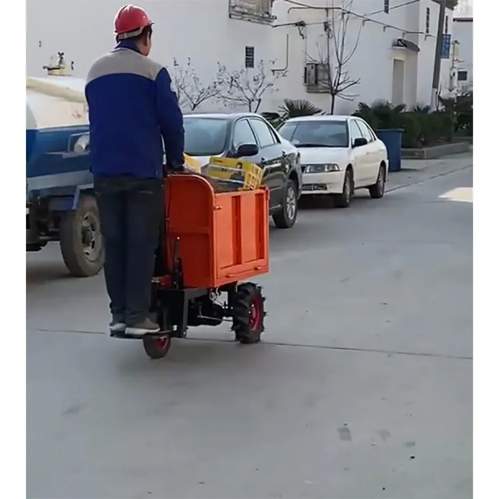 Electric construction trolley, sand pulling aquaculture material flatbed tricycle
