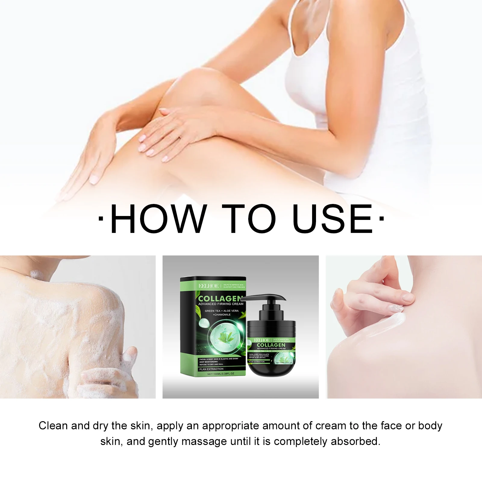 Collagen Advanced Firming Body Cream for Whole Body Moisturizing Softness Smoothness and Firming, Improving Dryness Roughness