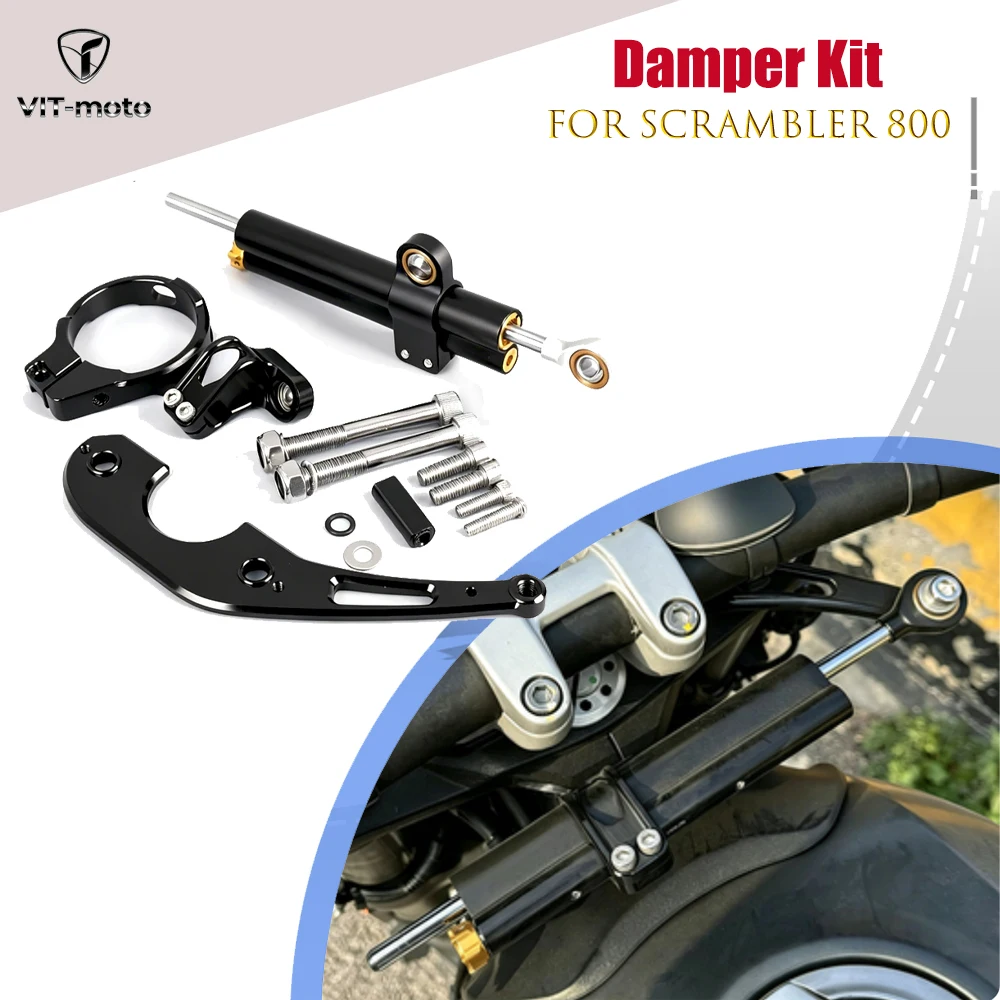 

Linear Steering Damper Mount Bracket kit For Ducati SCRAMBLER Scrambler 800 Motorcycle Accessories Stabilizer Support Holder
