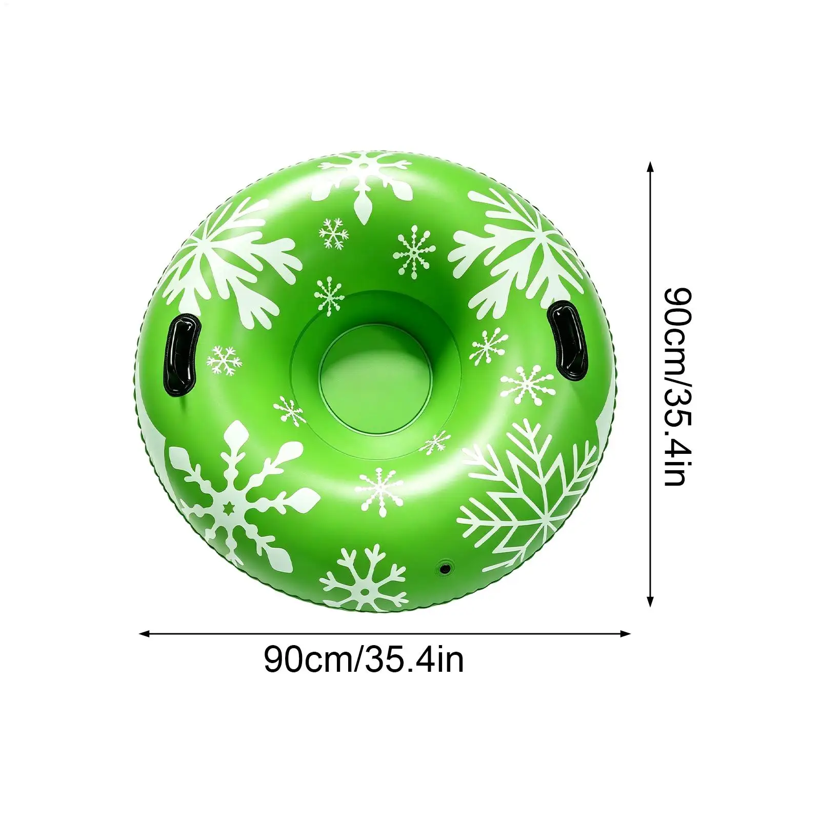 Snow Tubes For Adults 90x90cm Thickened PVC Sledding Donut Inflatable Ski Tube For Outdoor Iced River Lake Skiing Winter Game