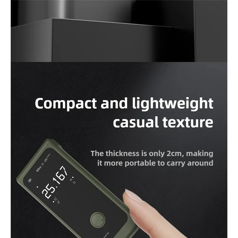 AA08-Rechargeable Smart Laser Measure 50M LED Display Digital Laser Tape Measuring Tool Intelligent Range Finder Ruler Rangefind