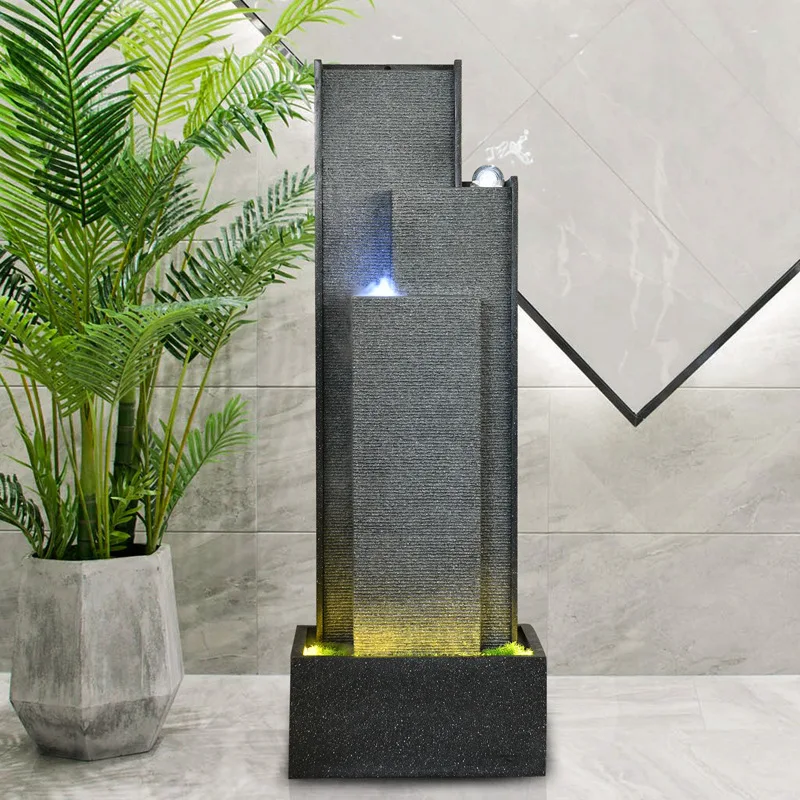 Water Fountain Indoor FountainCurtain Waterfall Indoor FountainHumidifying Home Decor Фигурки В Миниатюрах ZY50XBJ