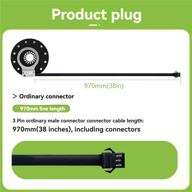 DT19 Electric Bike Pedal Assist Sensor, 12 Magnet PAS Sensor for E-Bike, SM Connector Power Assist Sensor DIY Kit
