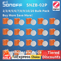 Wholesale 2-20 PCS/Lot SONOFF SNZB-02P High-Accuracy Zigbee Sensor, Reliable Zigbee Temp Humidity Sensor for System Integrators