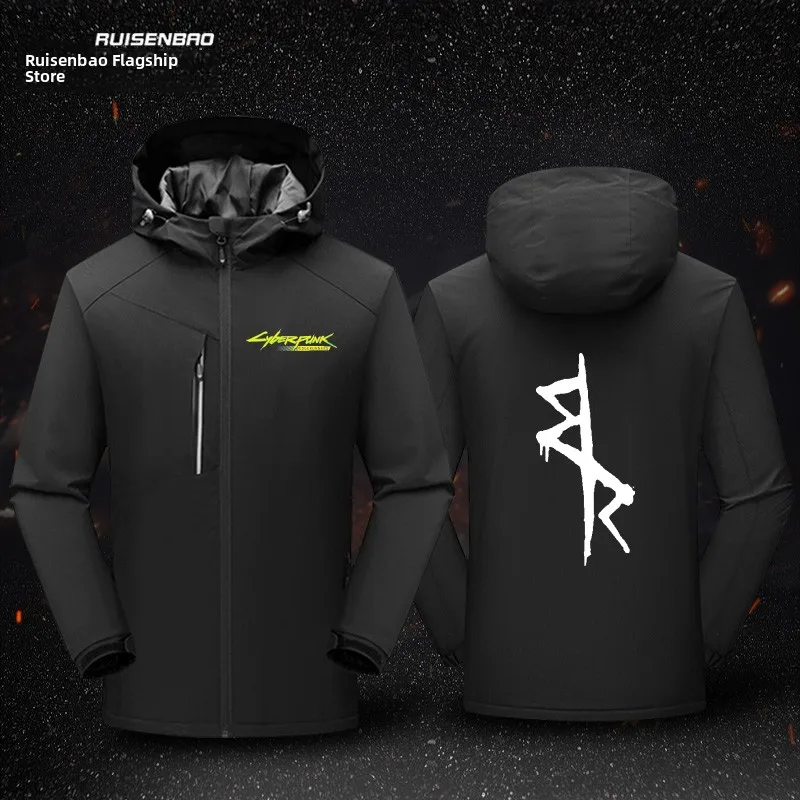 

Walker Cos David Anime 2077 Game Outdoor Fce Jaet Men's Autumn Winter Thiened Windproof Zipper Youth Fa...